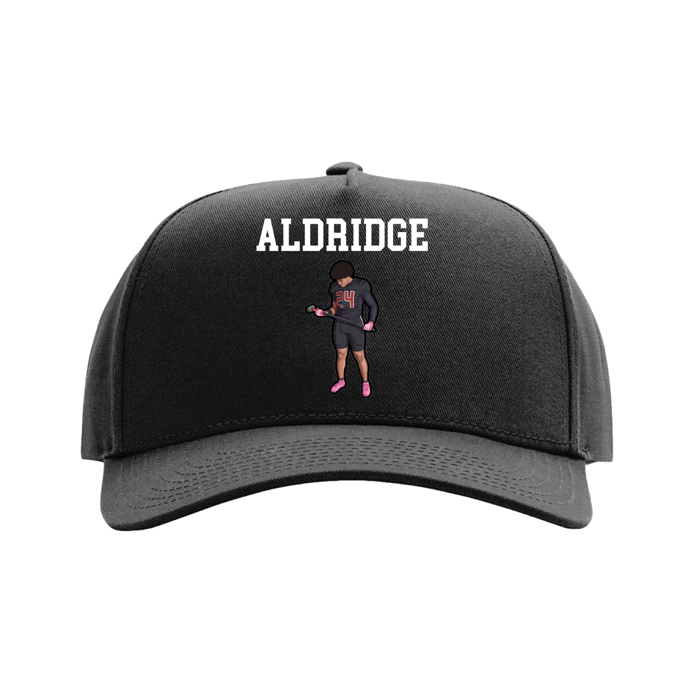 Full Fabric Five-Panel Champ Cap — Shirsey in Black