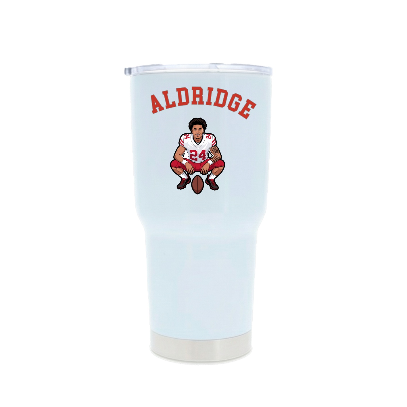 30oz Stainless Steel Tumbler — Shirsey Arch in White