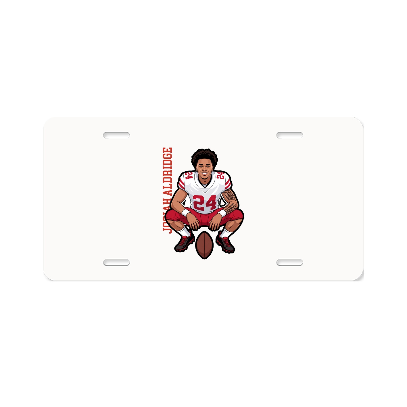 License Plate — Name Vertical in Classic