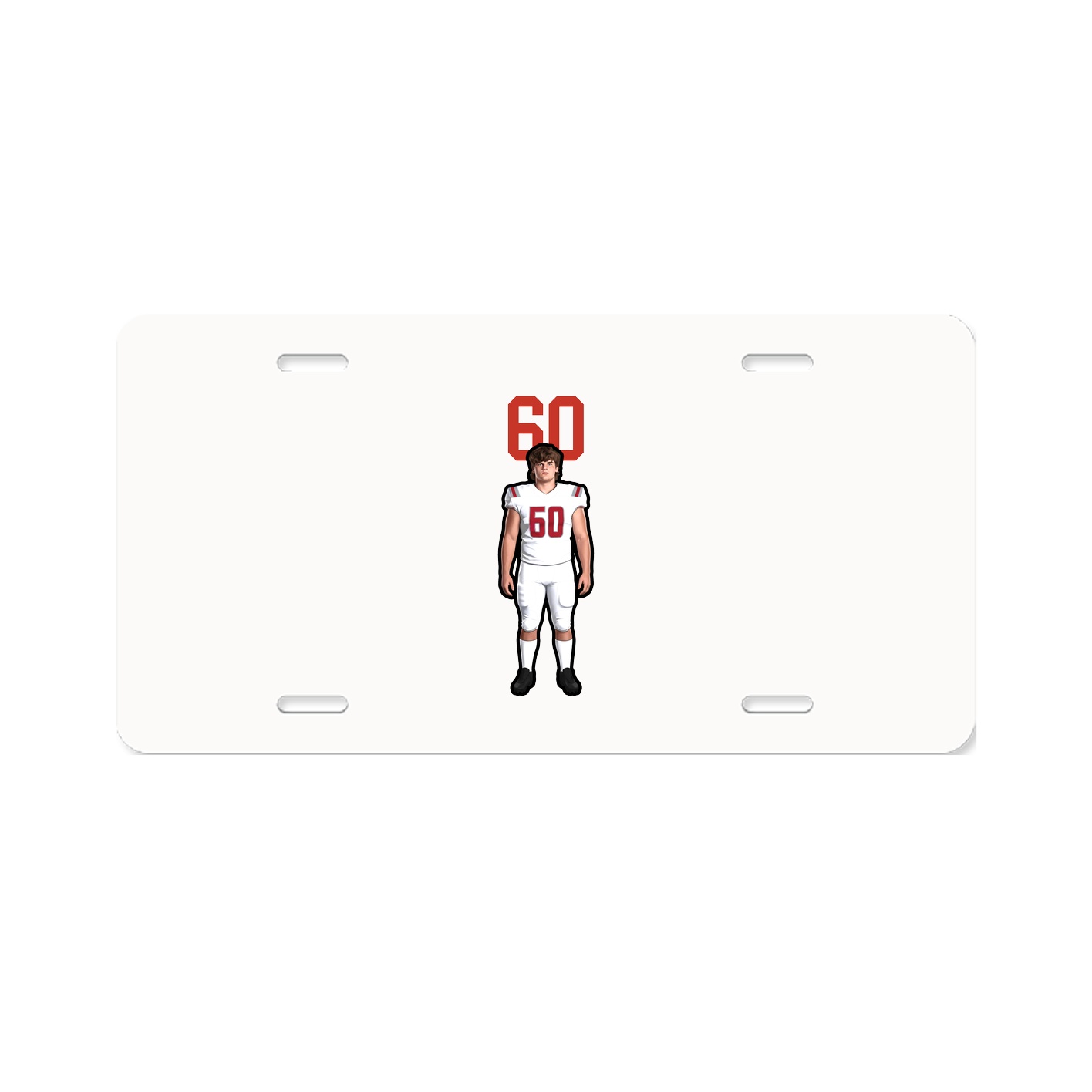 License Plate — Number Top in Classic