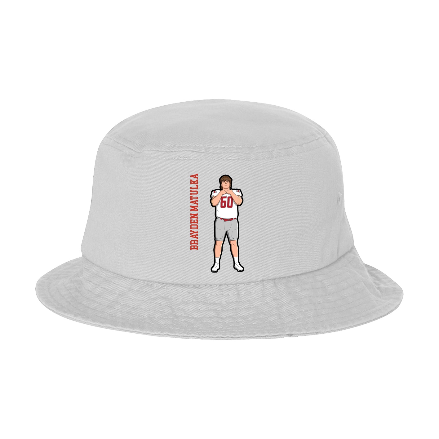Bucket Cap — Name Vertical in White