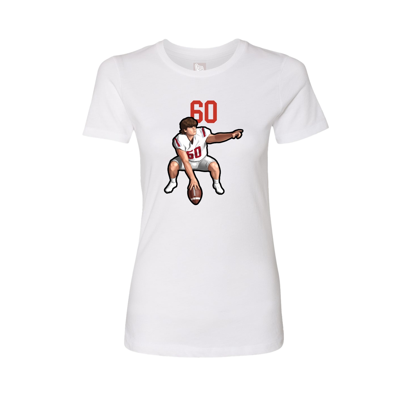 Womens Tee — Number Top in White