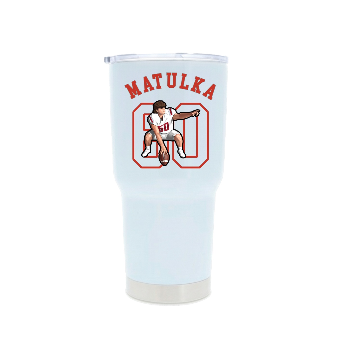 30oz Stainless Steel Tumbler — Shirsey Arch in White