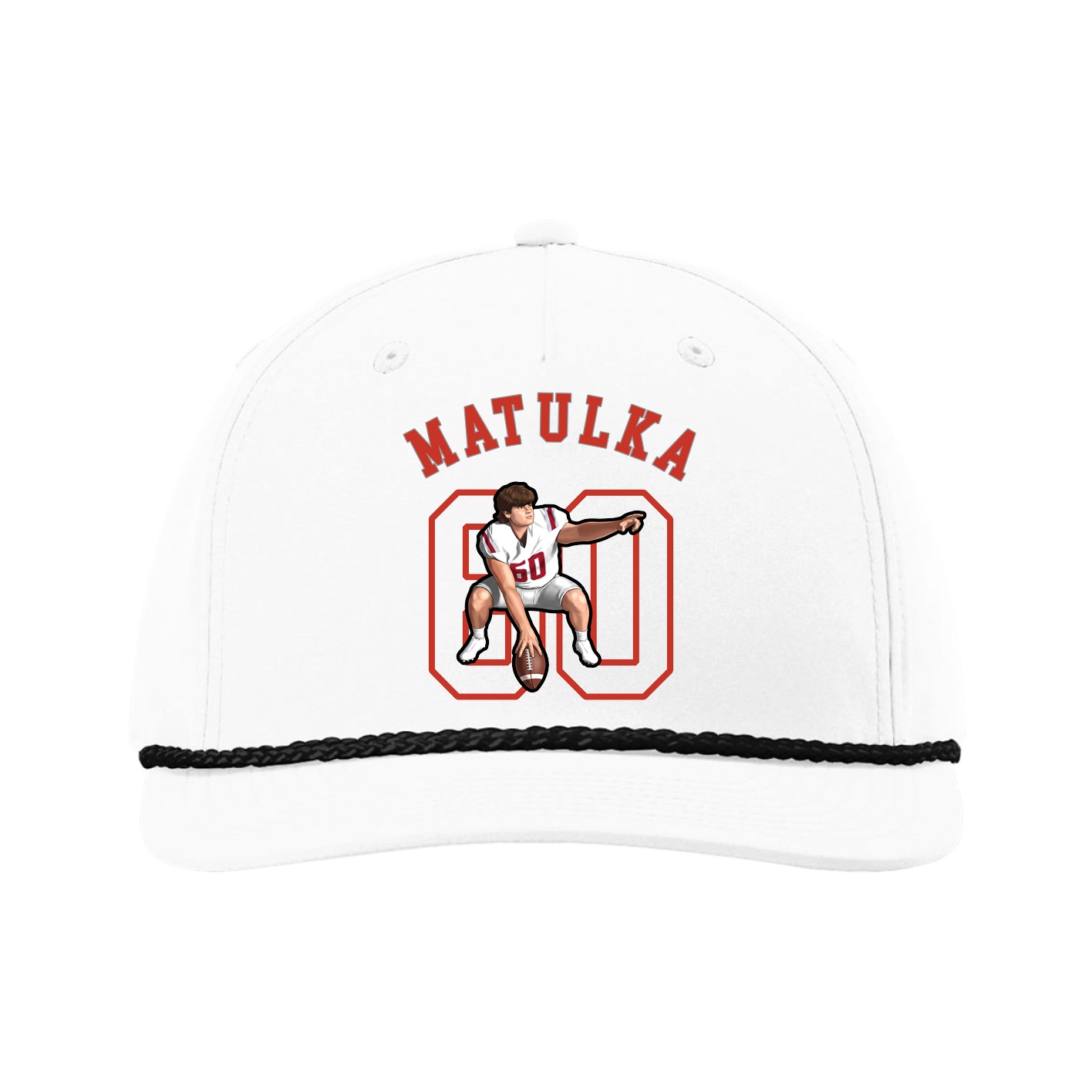 Five-Panel Classic Rope Cap — Shirsey Arch in White