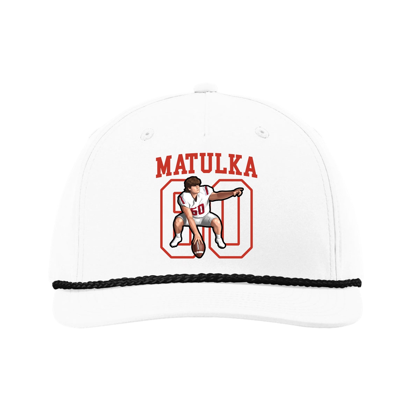 Five-Panel Classic Rope Cap — Shirsey in White