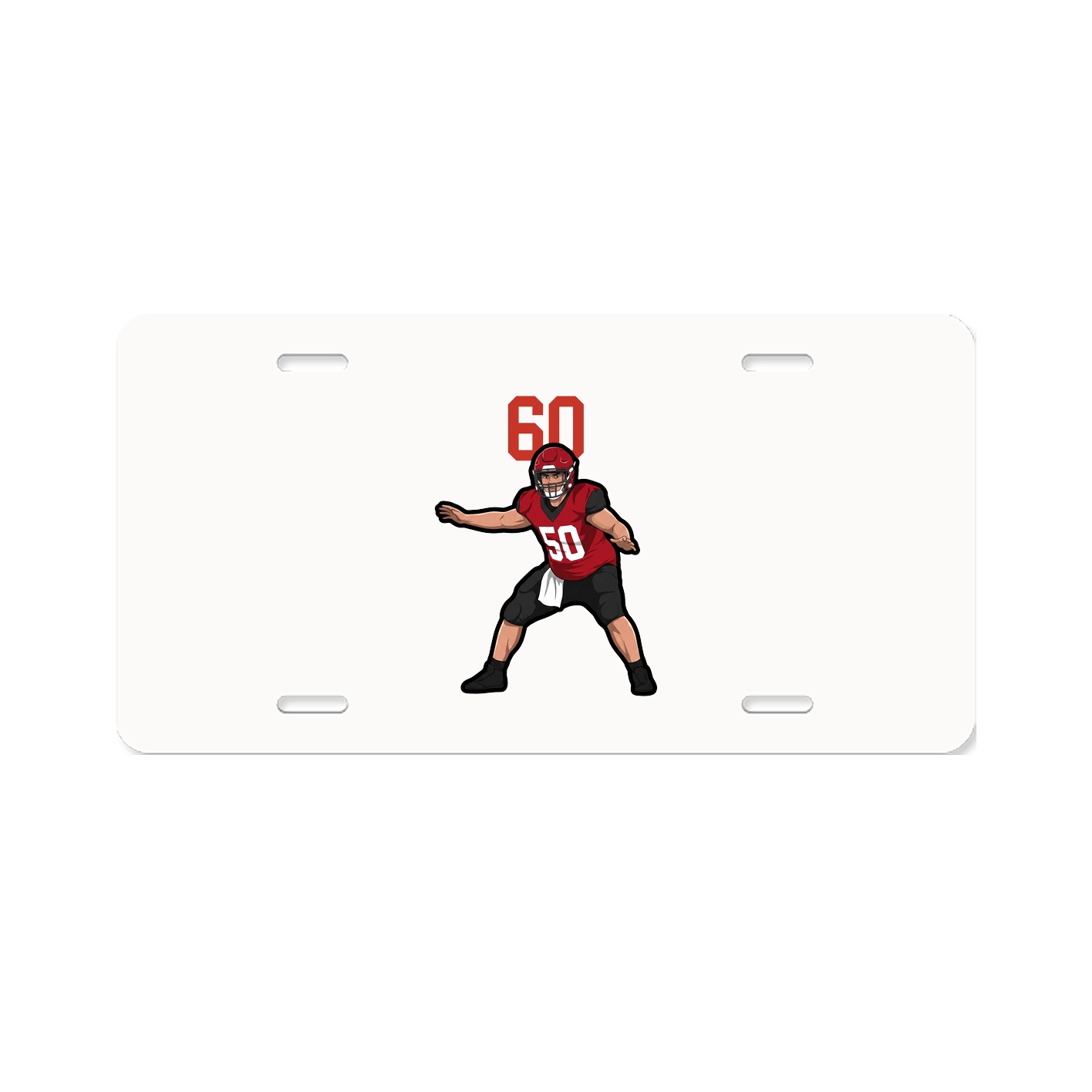 License Plate — Number Top in Classic
