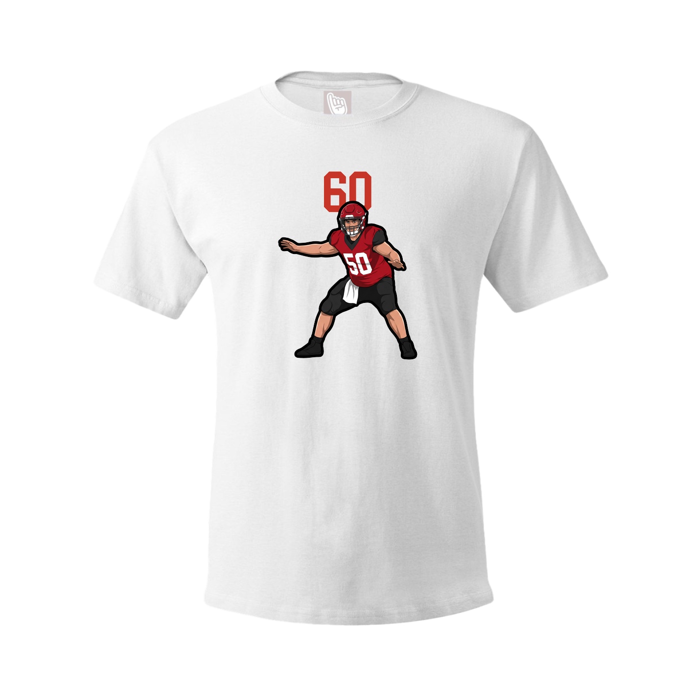Youth Tee — Number Top in White