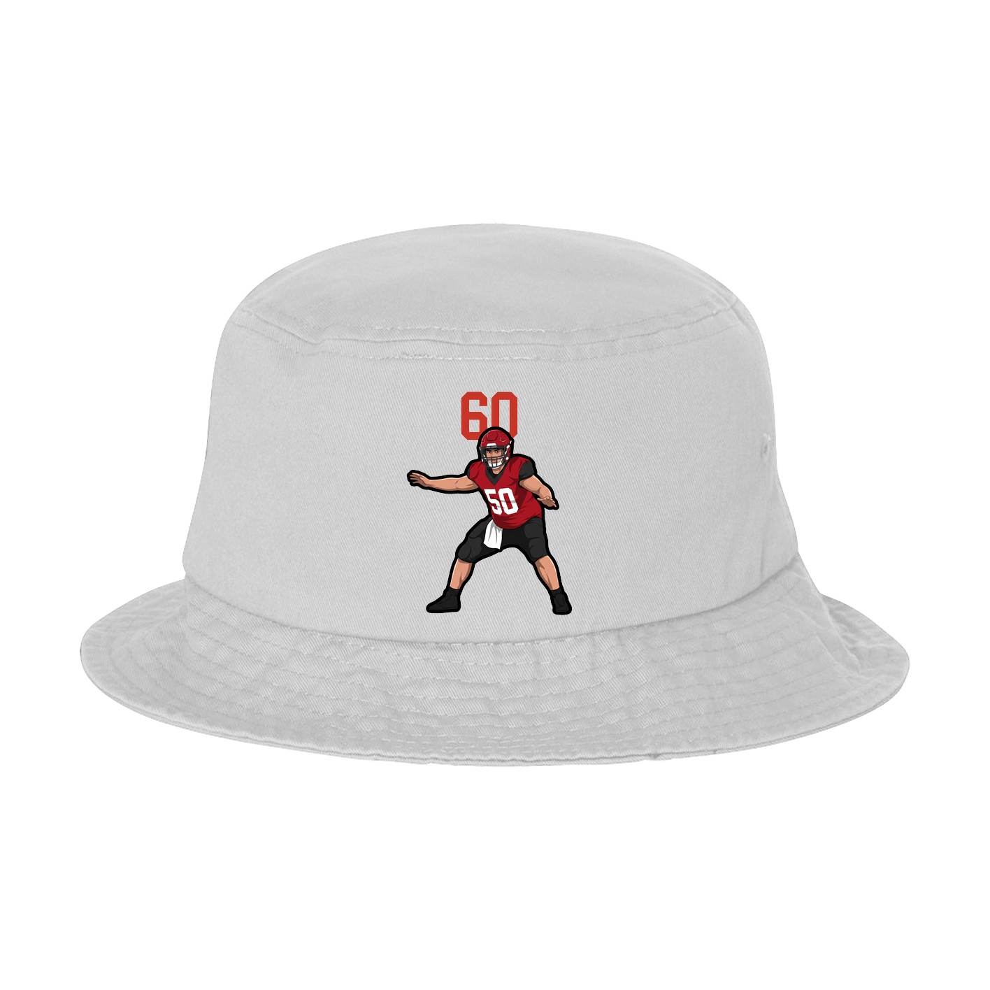 Bucket Cap — Number Top in White