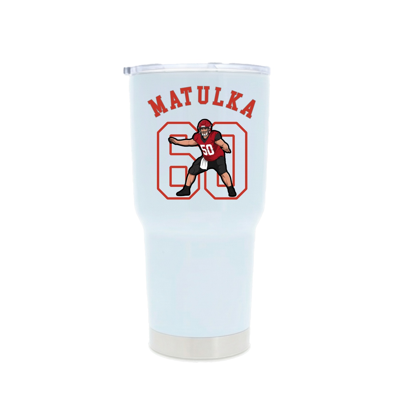30oz Stainless Steel Tumbler — Shirsey Arch in White