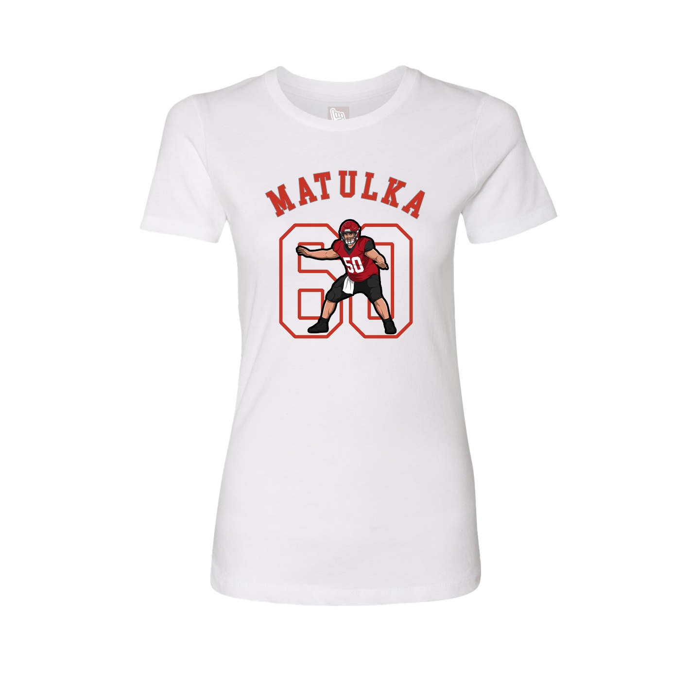 Fitted Women's Tee — Shirsey Arch in White