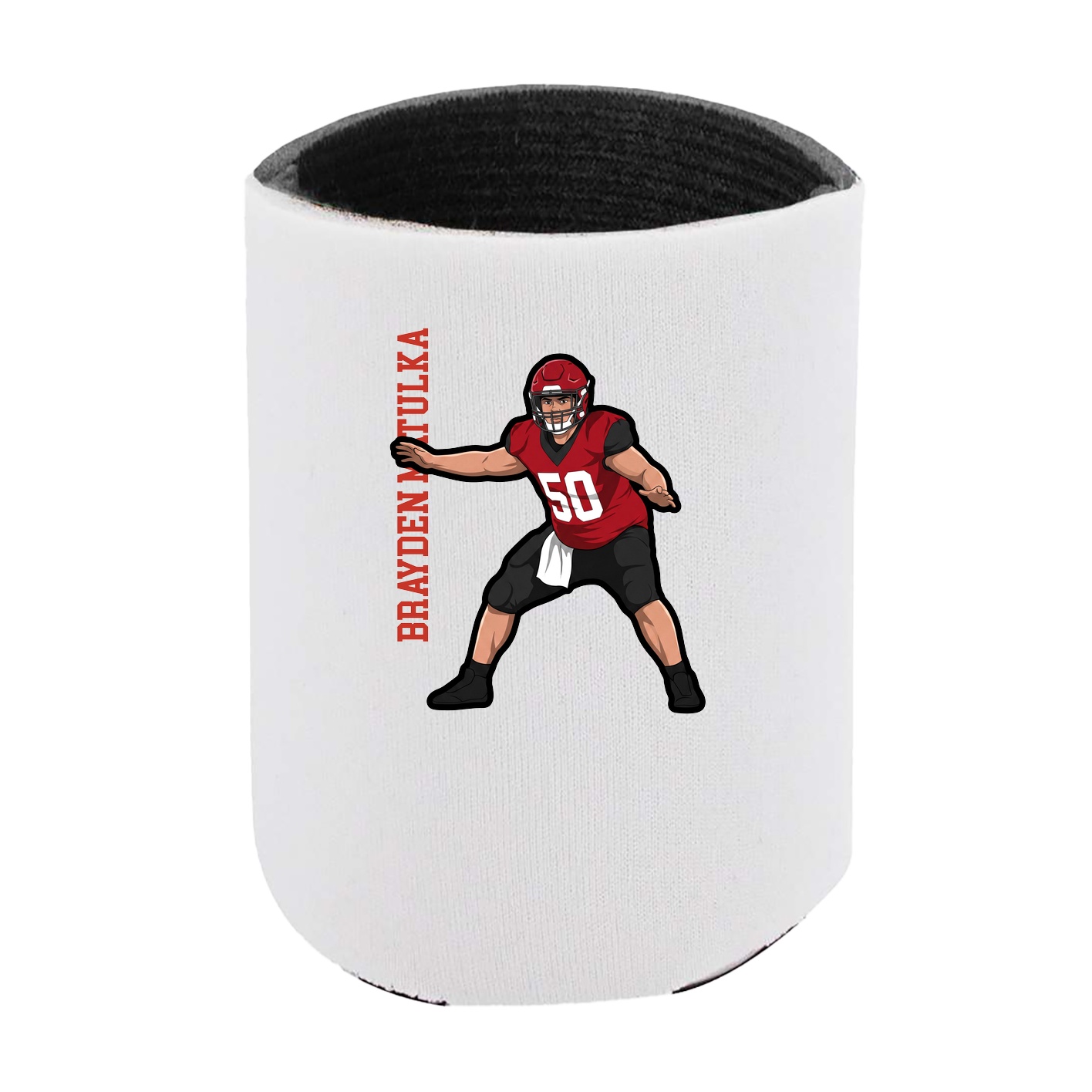 Can Holder — Name Vertical in White