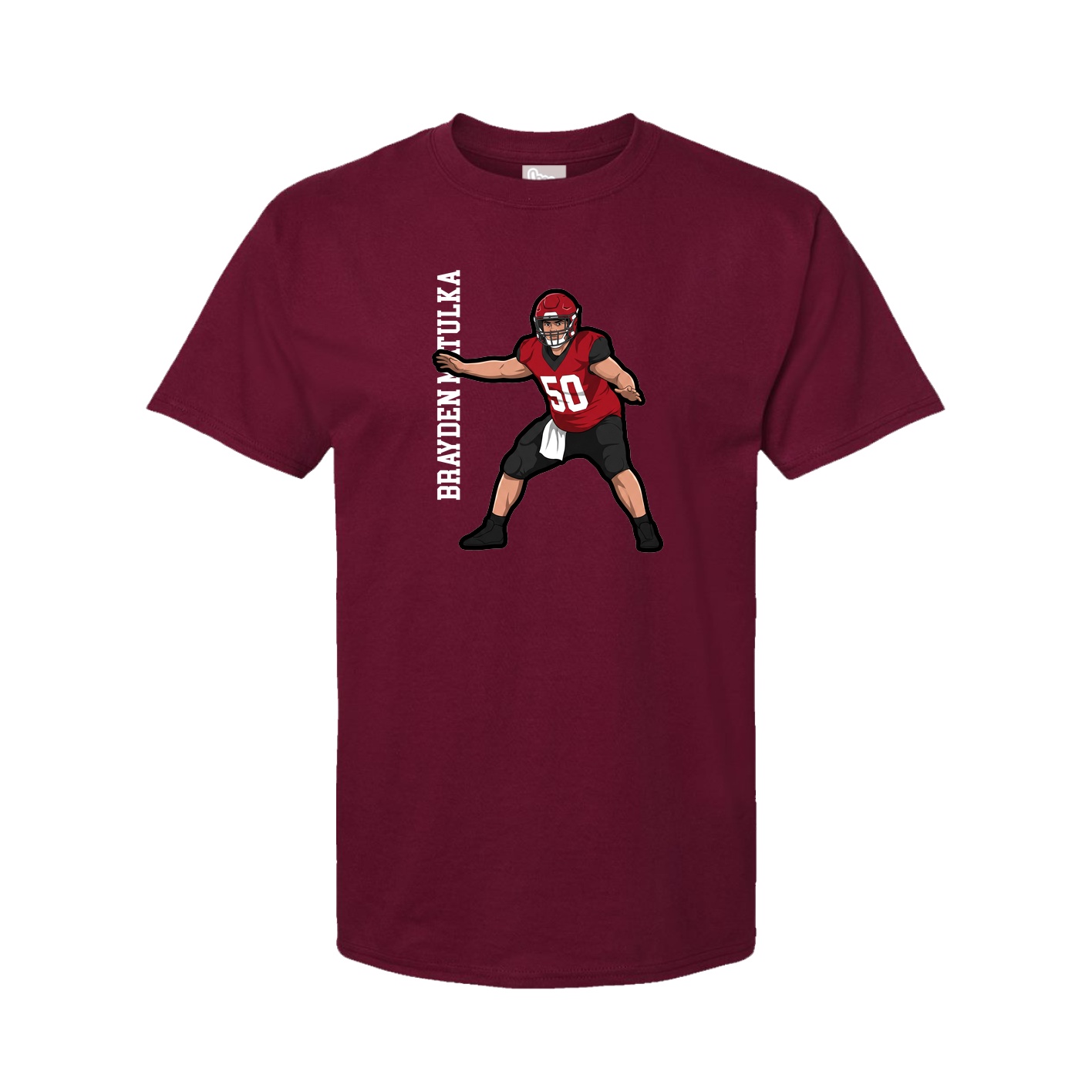 Tee — Name Vertical in Cardinal
