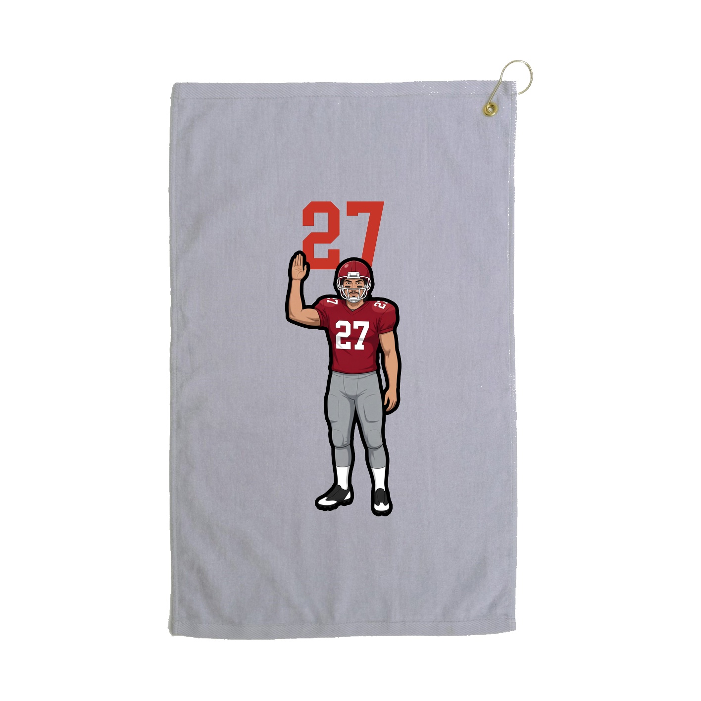 Golf Towel — Number Top in Grey