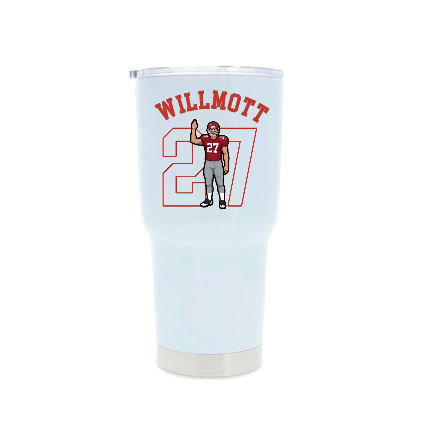 30oz Stainless Steel Tumbler — Shirsey Arch in White