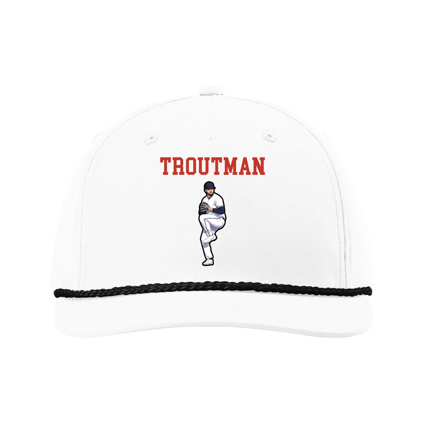 Five-Panel Classic Rope Cap — Shirsey in White