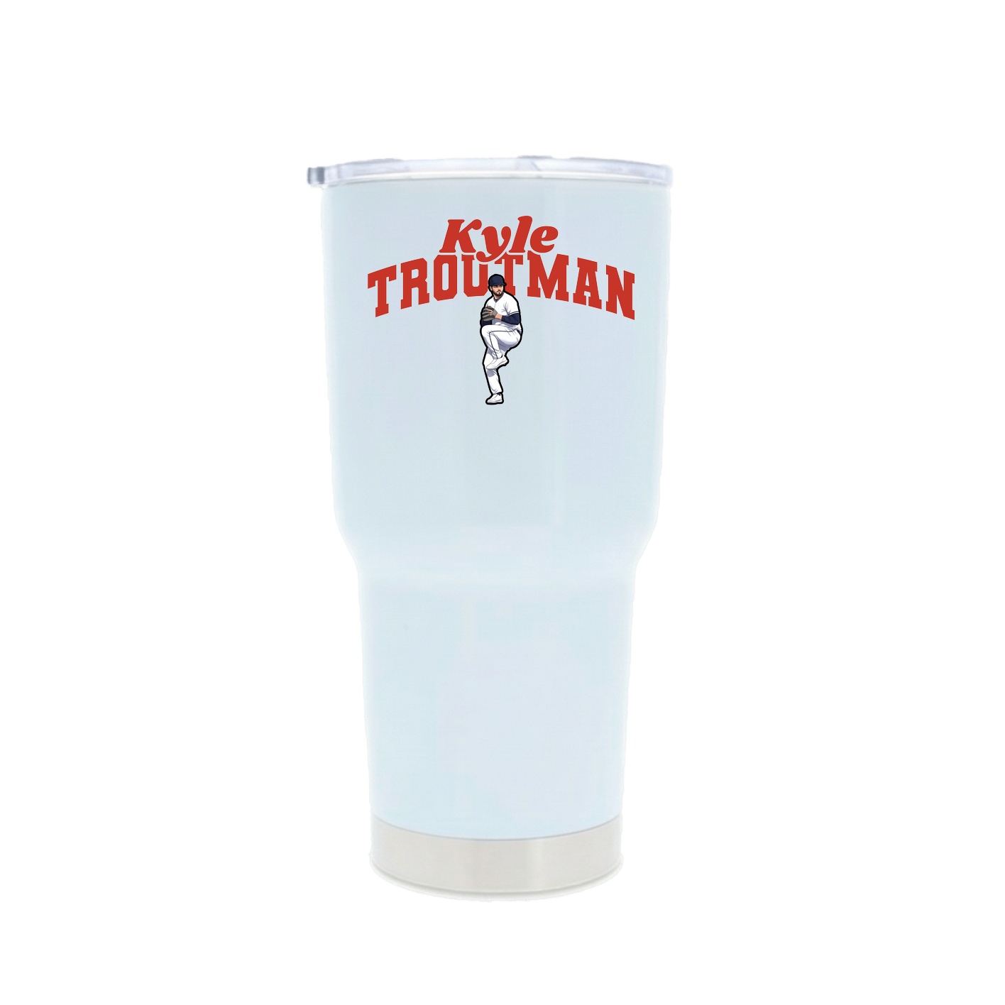 30oz Stainless Steel Tumbler — Signature Arch in White