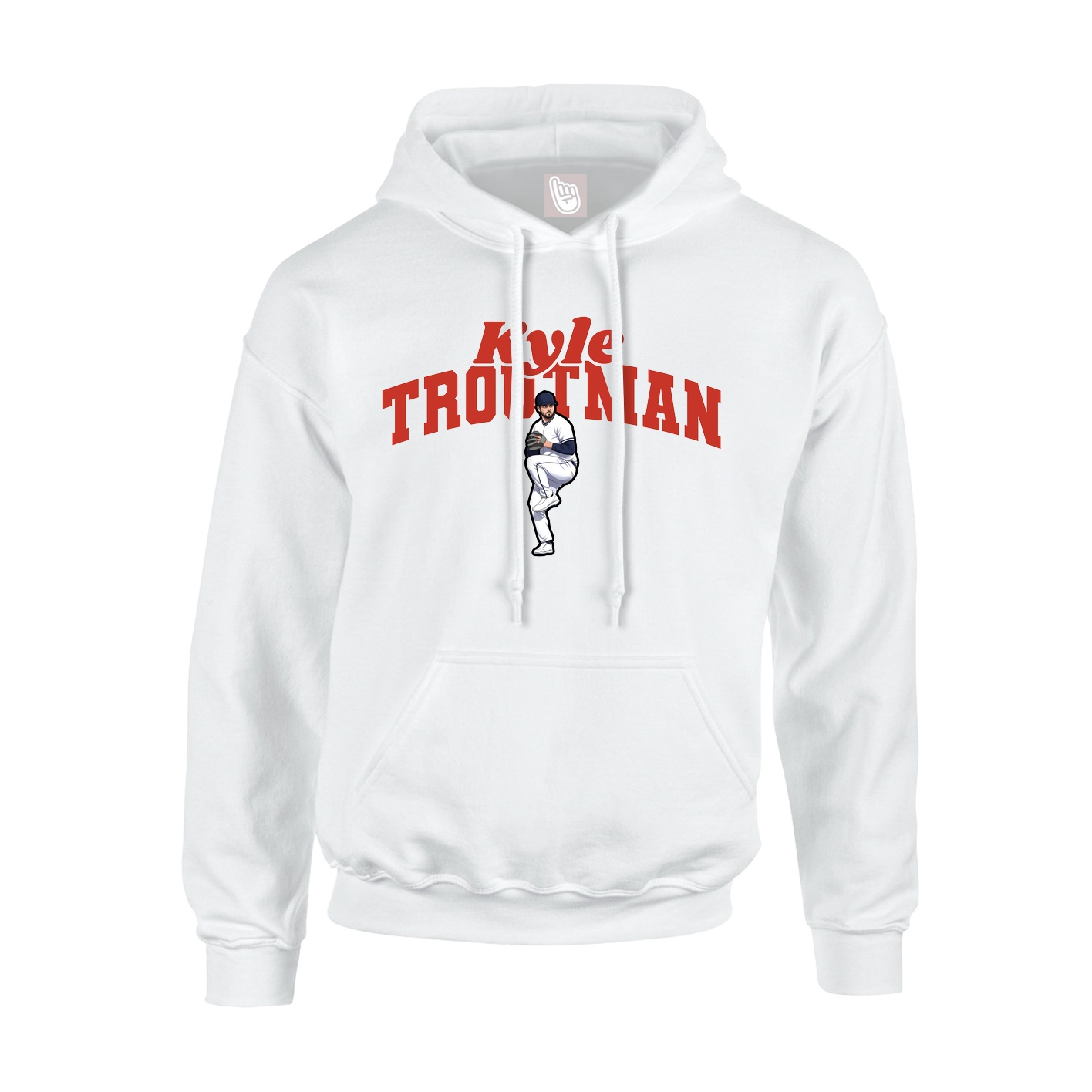 Youth Hoodie — Signature Arch in White