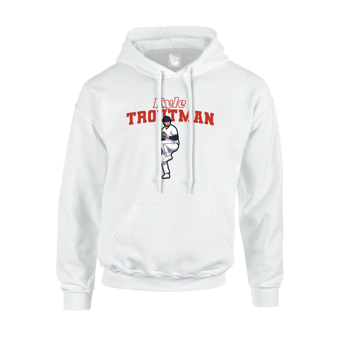 Hoodie — Name Arch in White