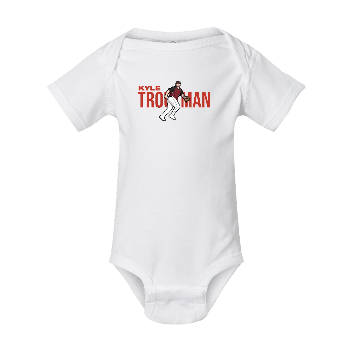 Baby Onesie — Player Name in White