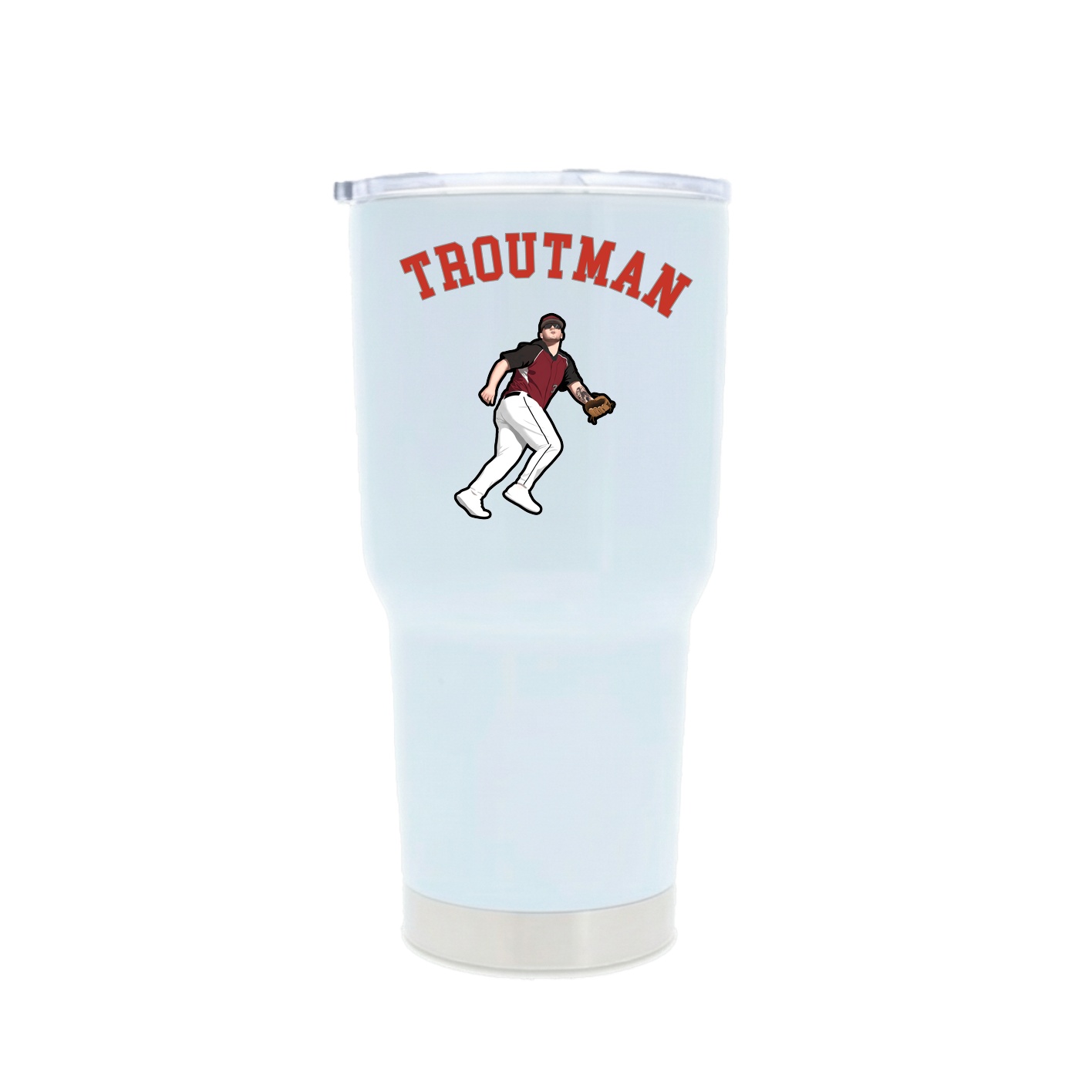 30oz Stainless Steel Tumbler — Shirsey Arch in White