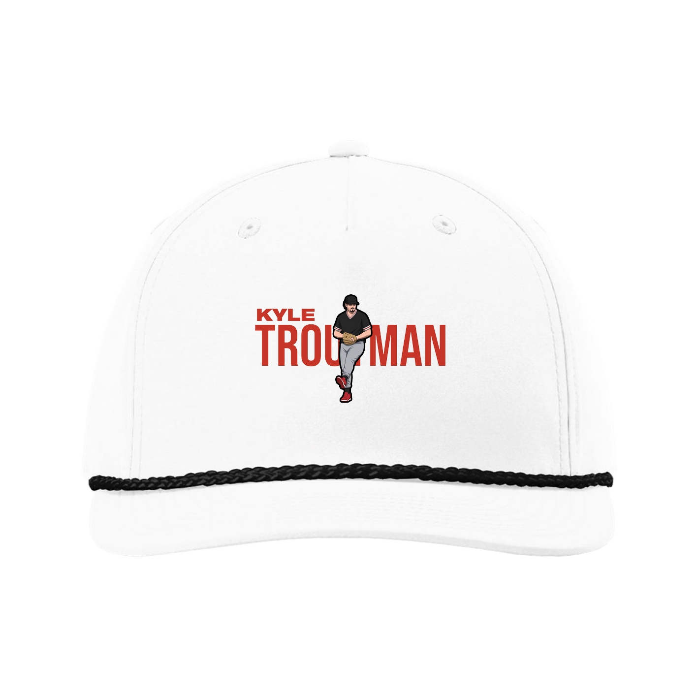 Five-Panel Classic Rope Cap — Player Name in White
