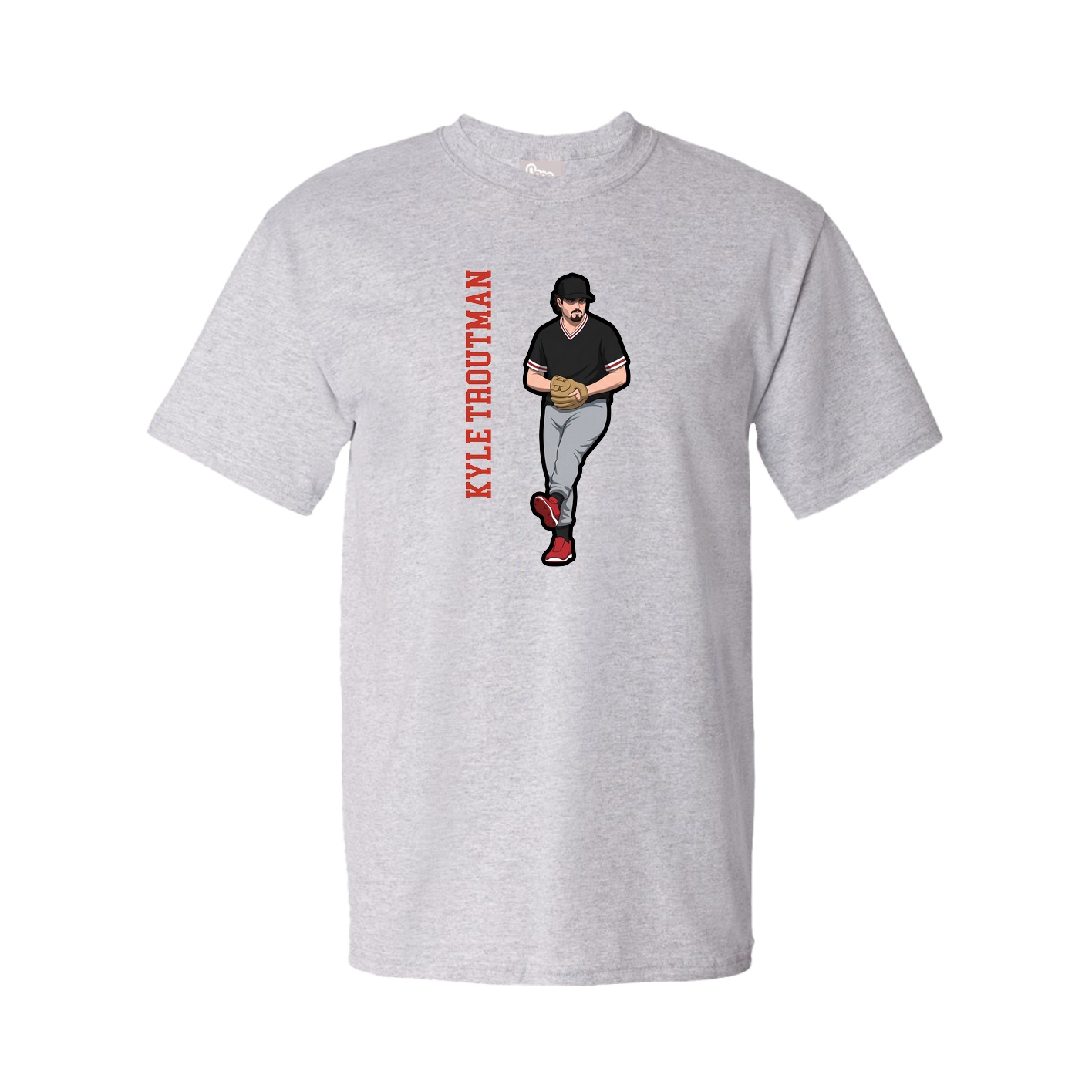 Tee — Name Vertical in Grey
