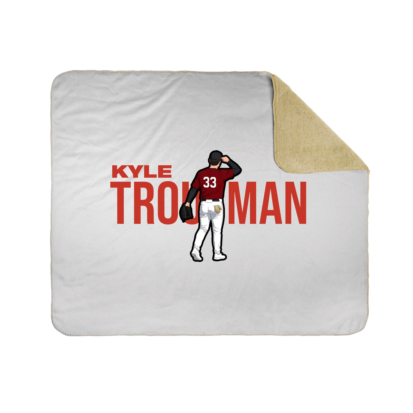 Throw Blanket — Player Name in White