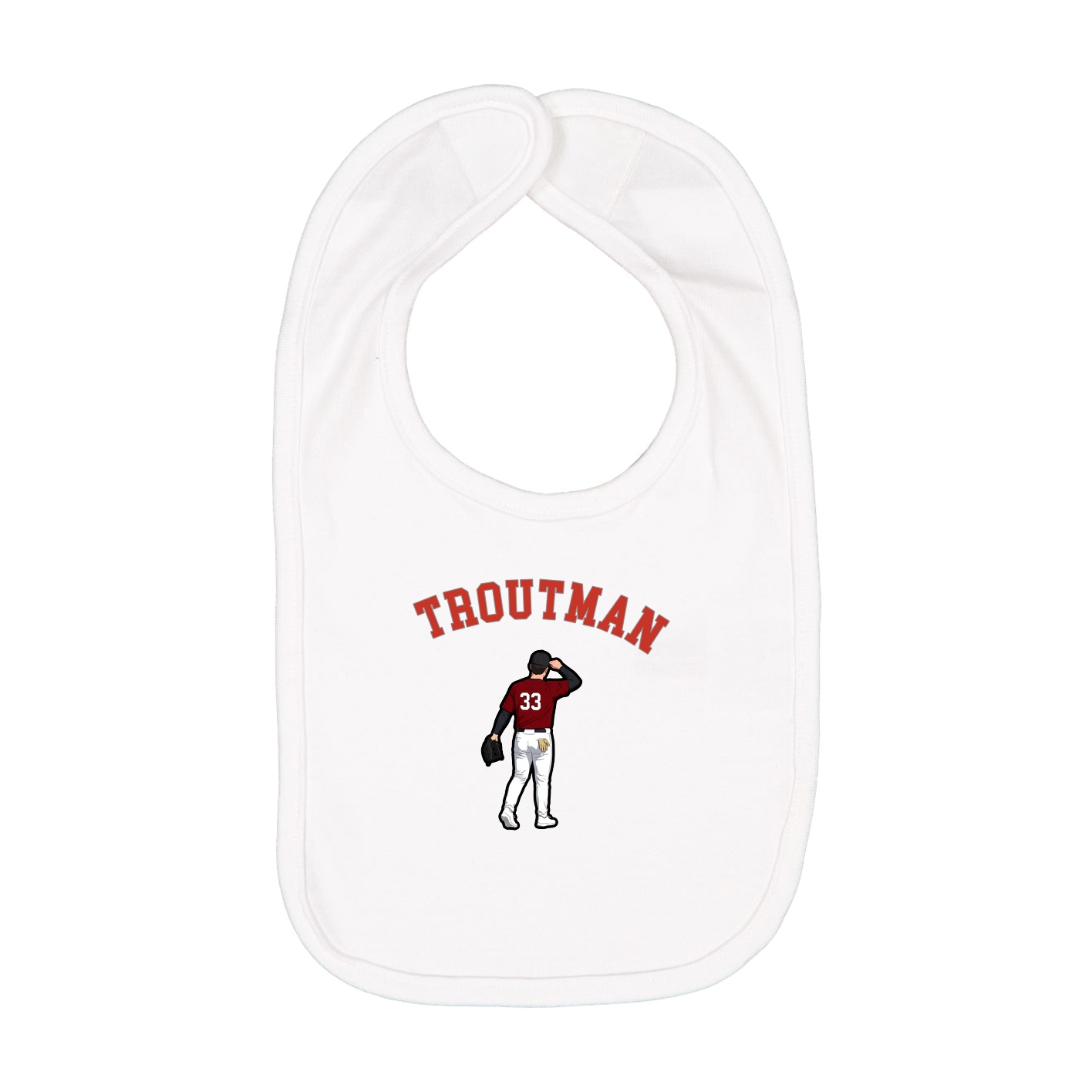 Infant Bib — Shirsey Arch in White