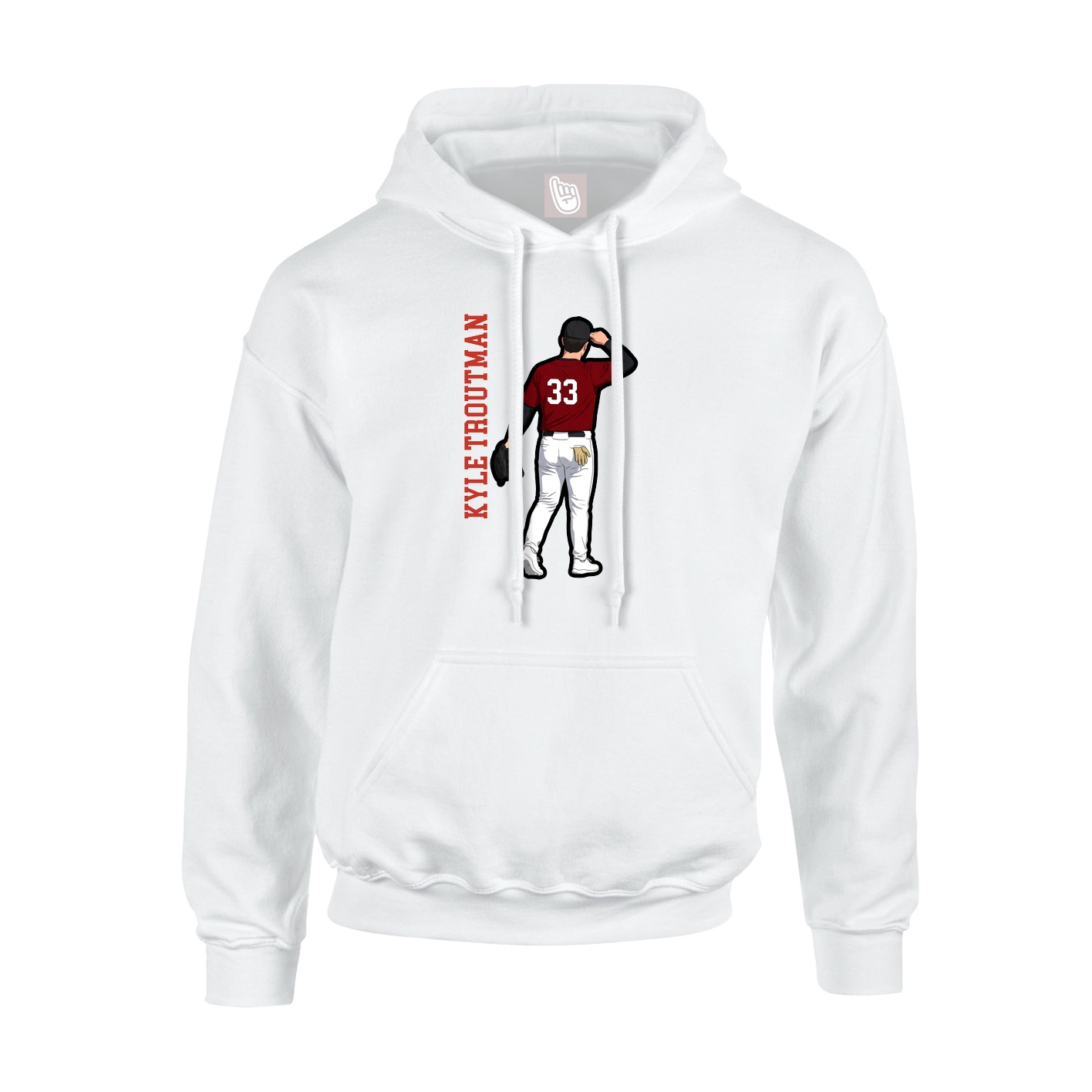 Hoodie — Name Vertical in White