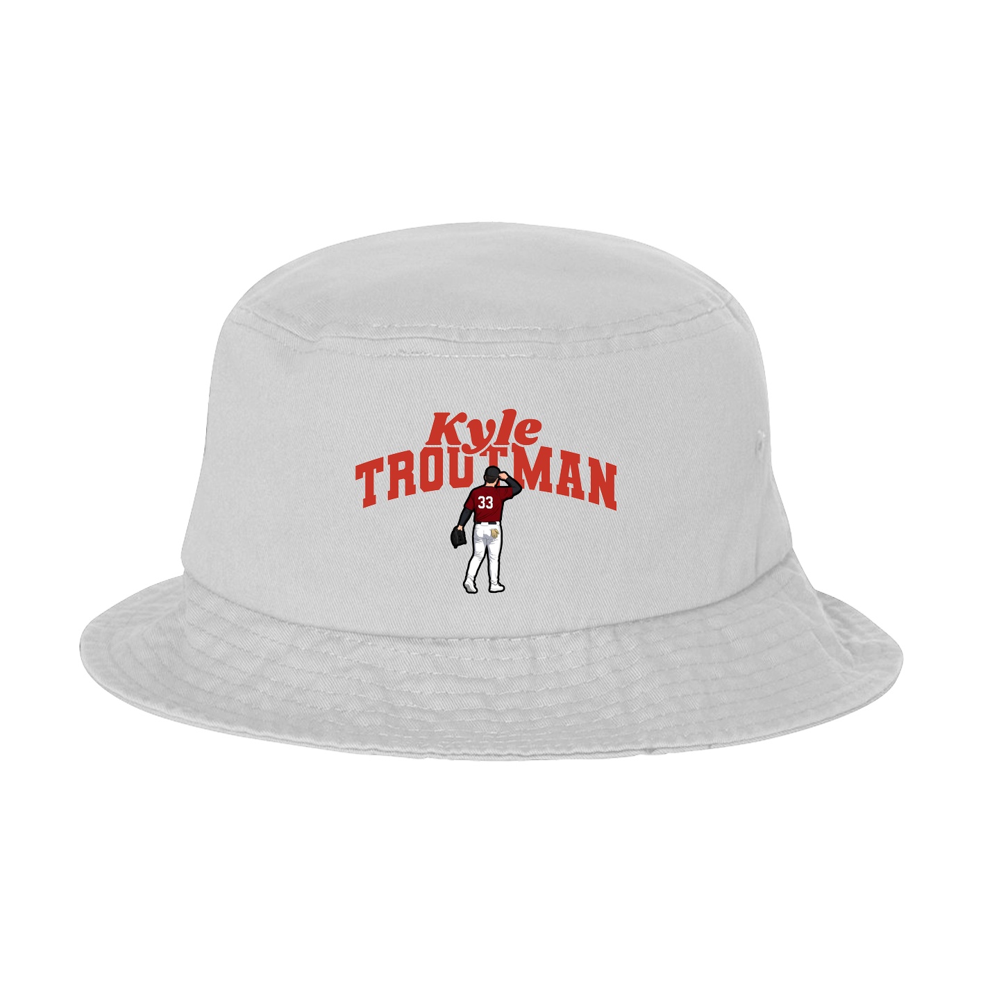 Bucket Cap — Signature Arch in White