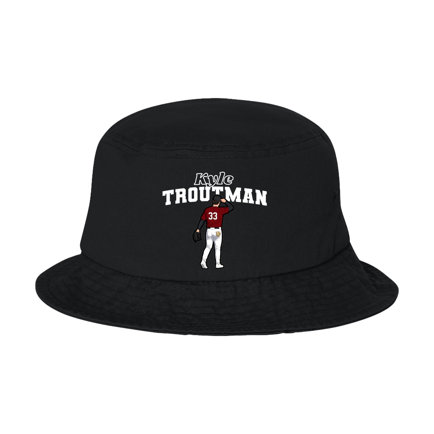 Bucket Cap — Name Arch in Black