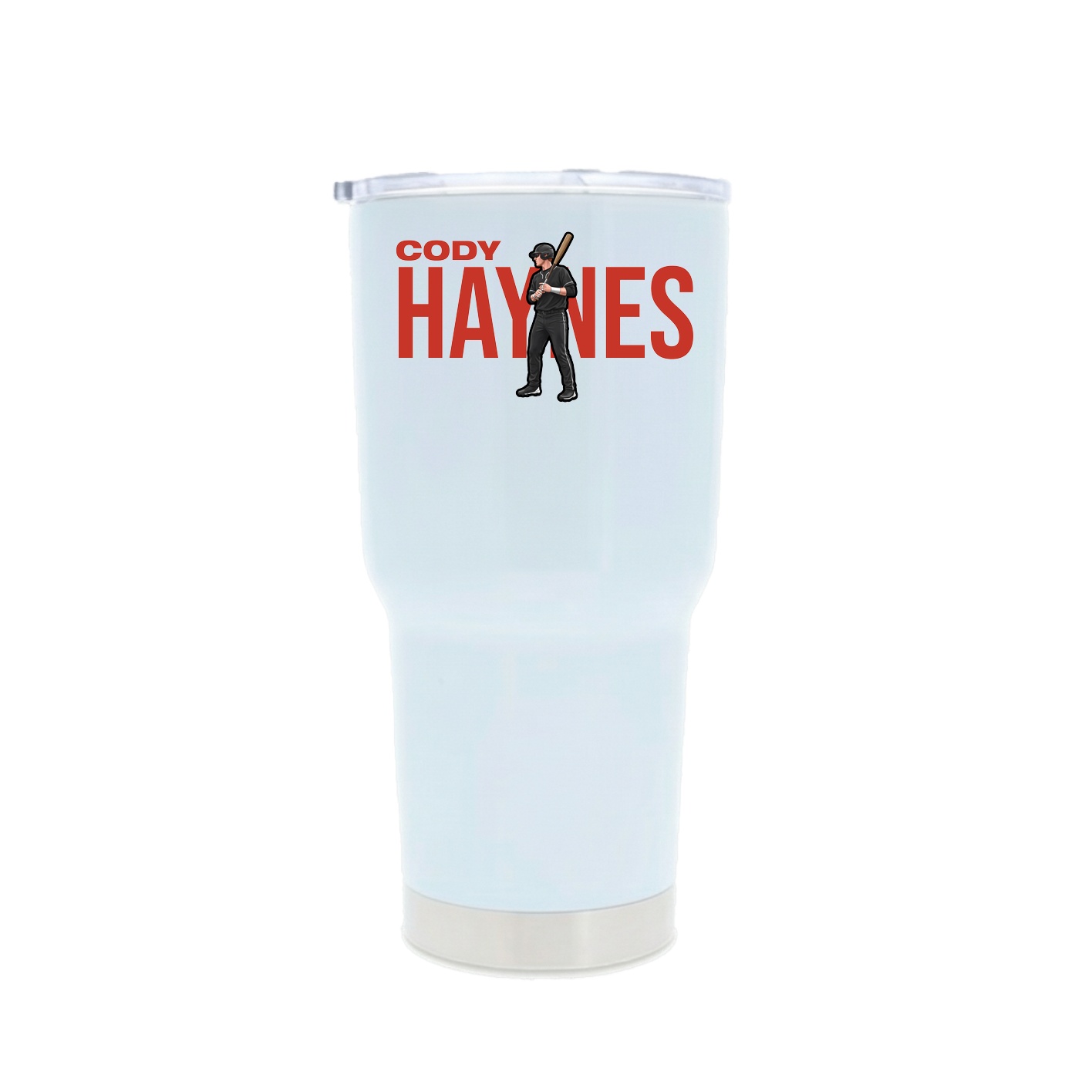 30oz Stainless Steel Tumbler — Player Name in White