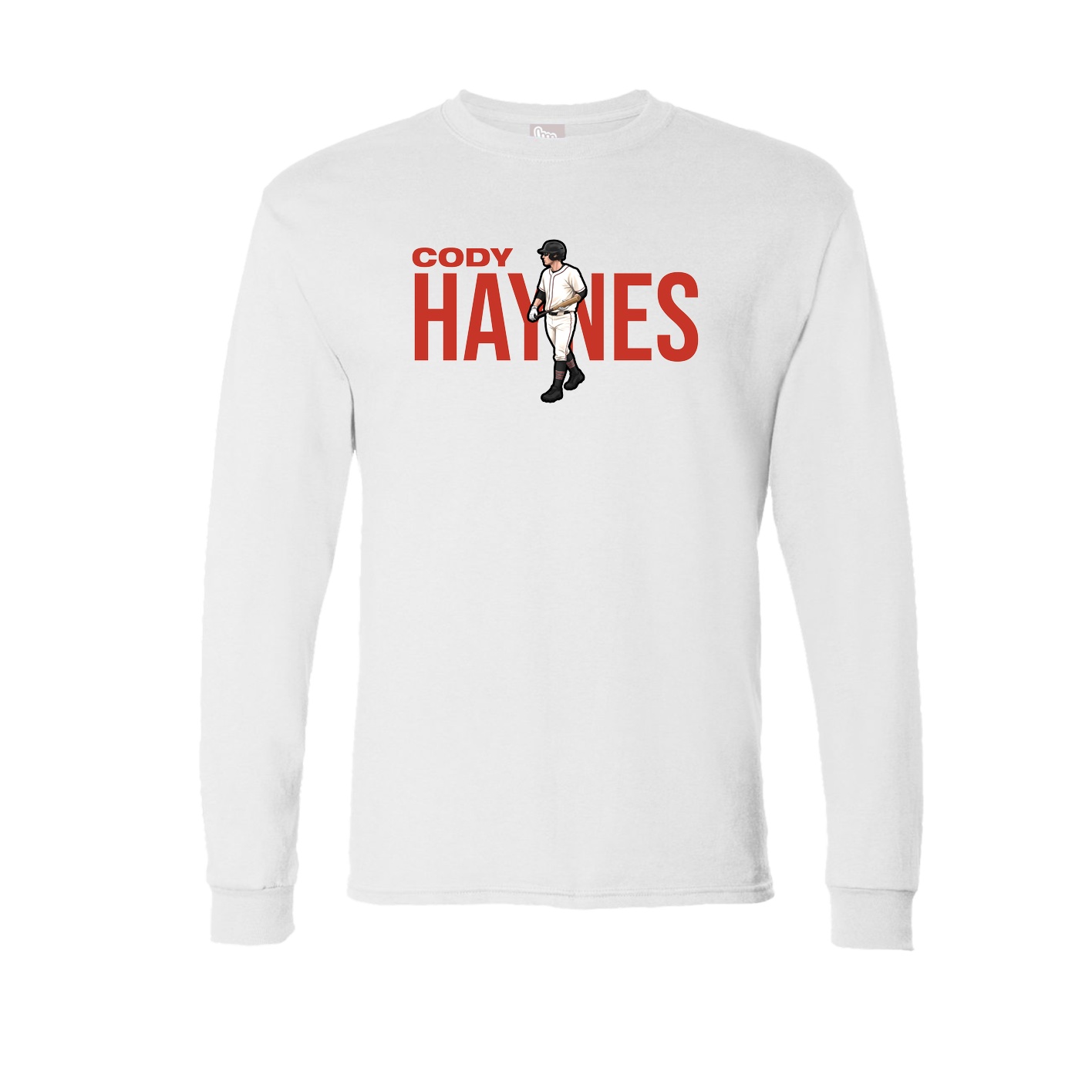 Long Sleeve Tee — Player Name in White