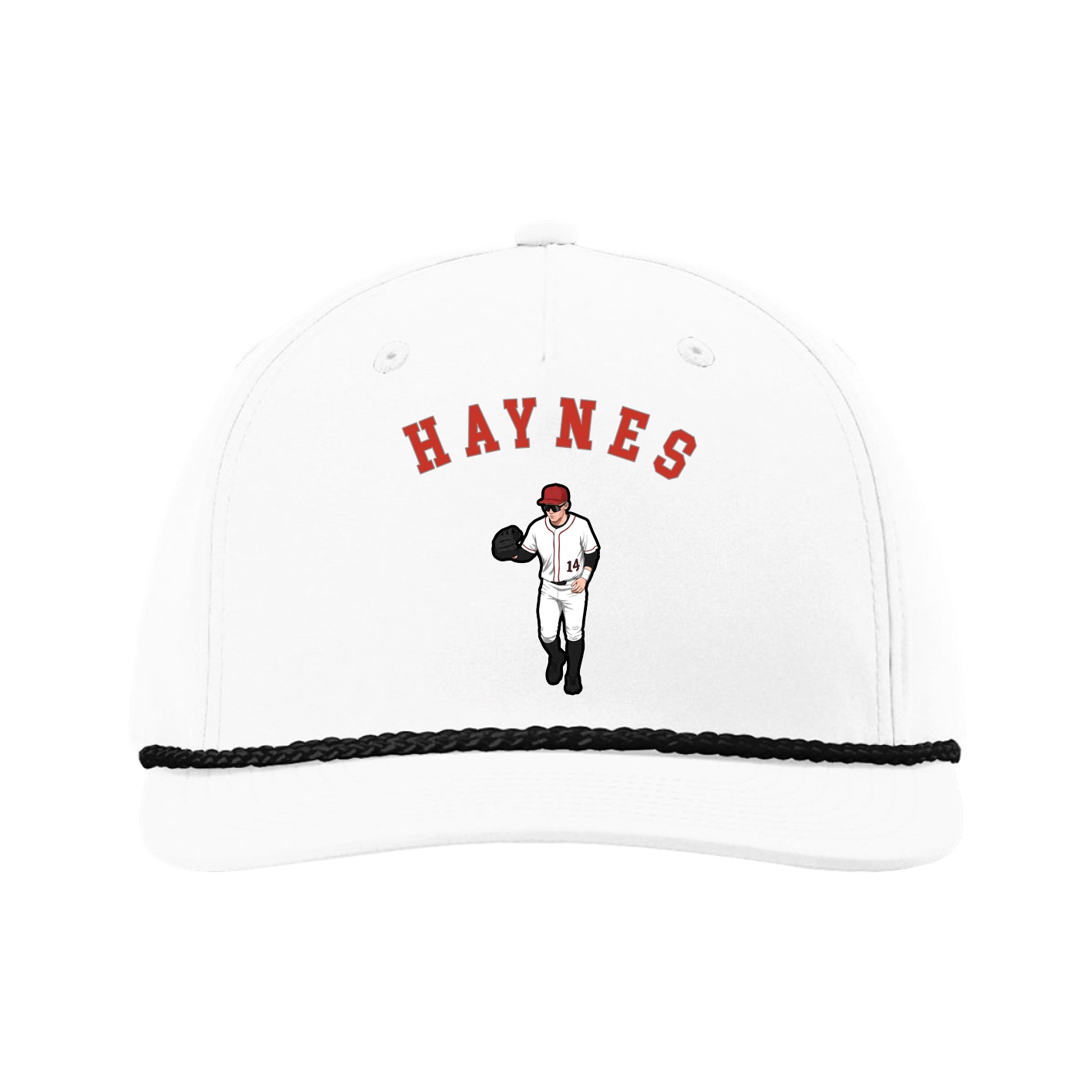 Five-Panel Classic Rope Cap — Shirsey Arch in White