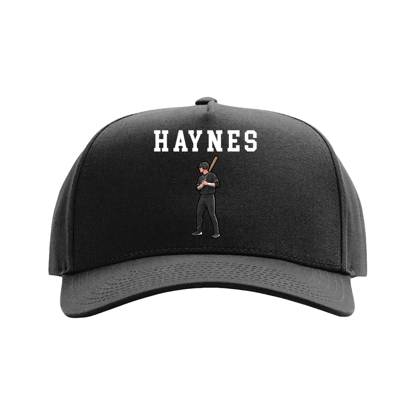 Full Fabric Five-Panel Champ Cap — Shirsey in Black