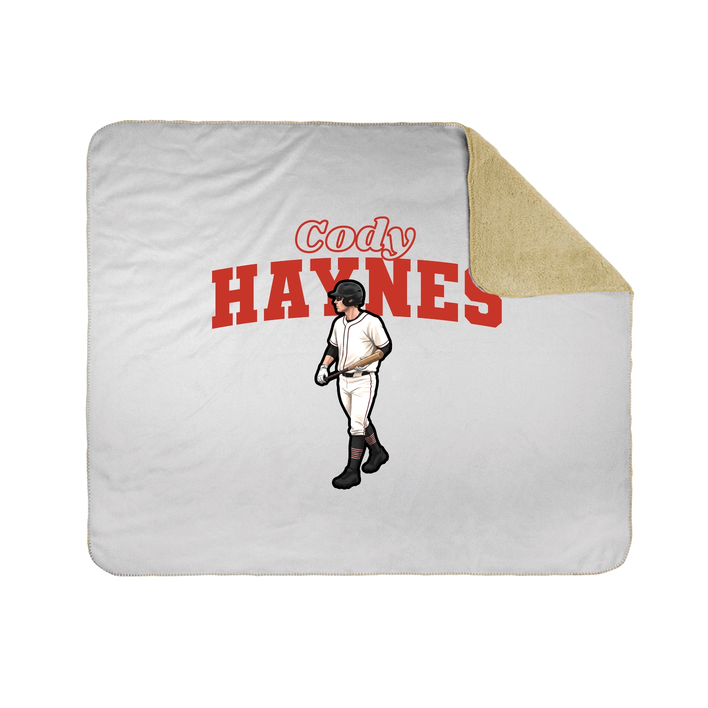 Throw Blanket — Name Arch in White