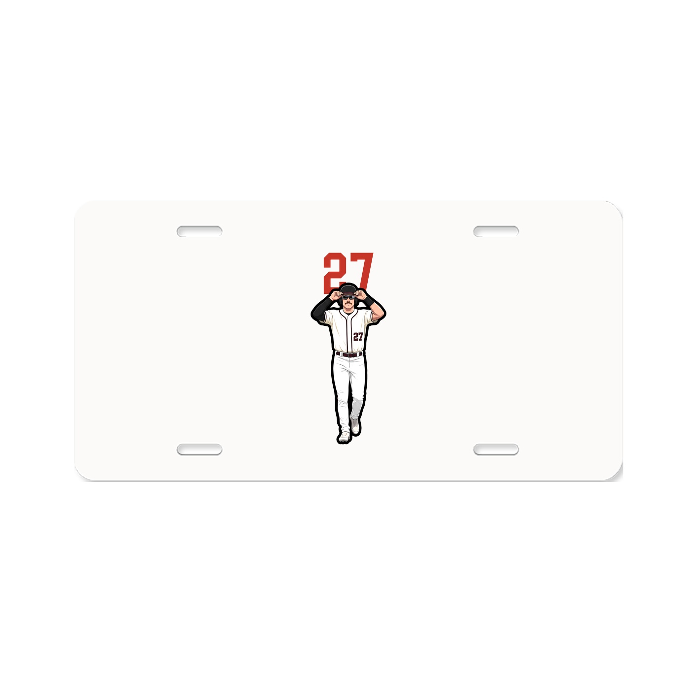License Plate — Number Top in Classic