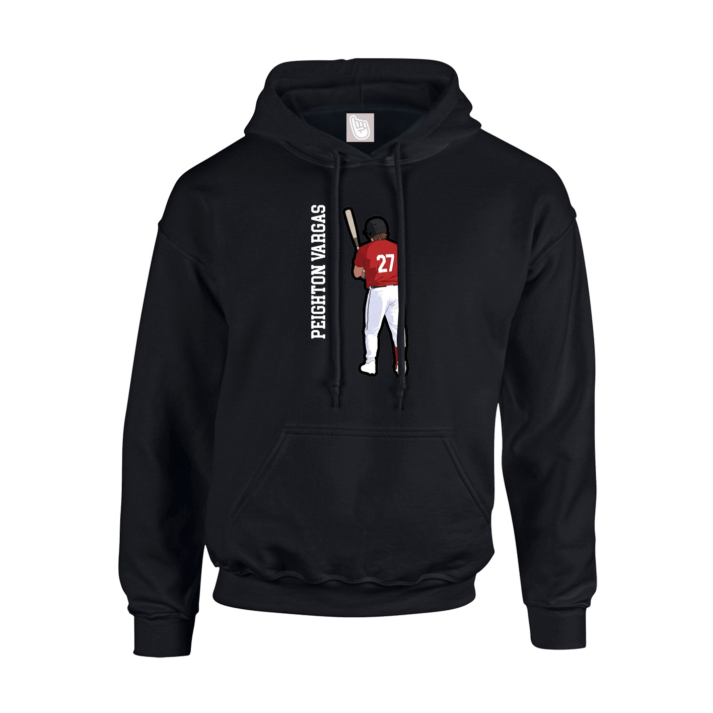Youth Hoodie — Name Vertical in Black