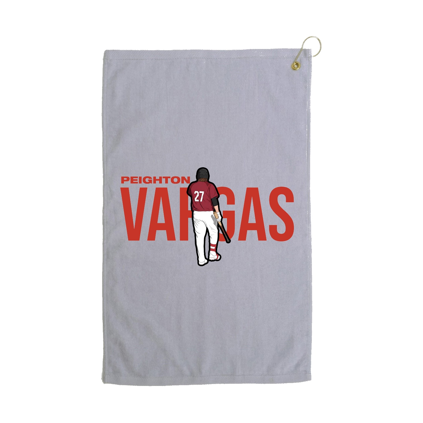 Golf Towel — Player Name in Grey