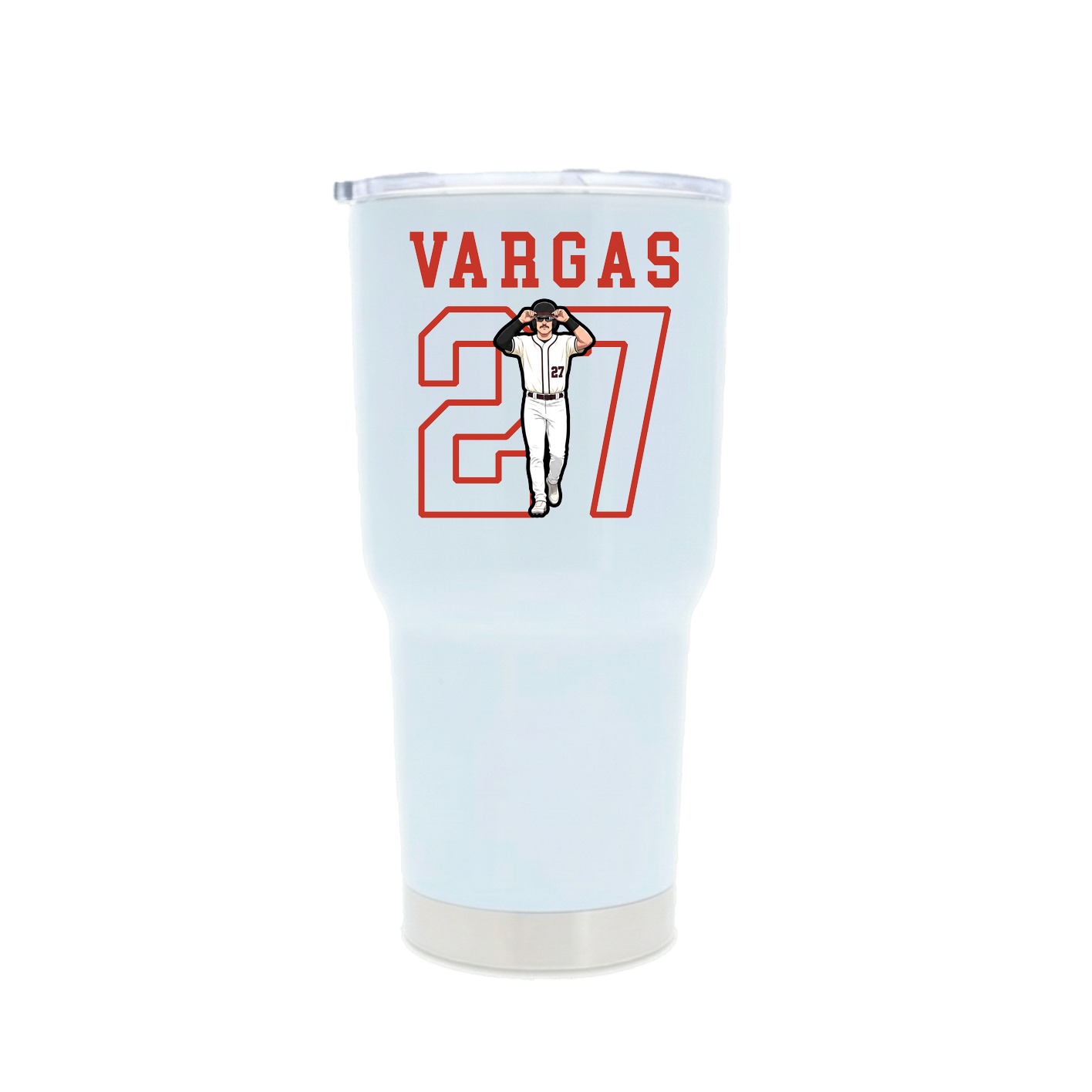 30oz Stainless Steel Tumbler — Shirsey in White