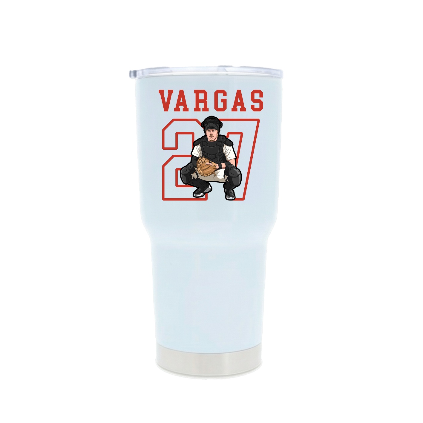30oz Stainless Steel Tumbler — Shirsey in White