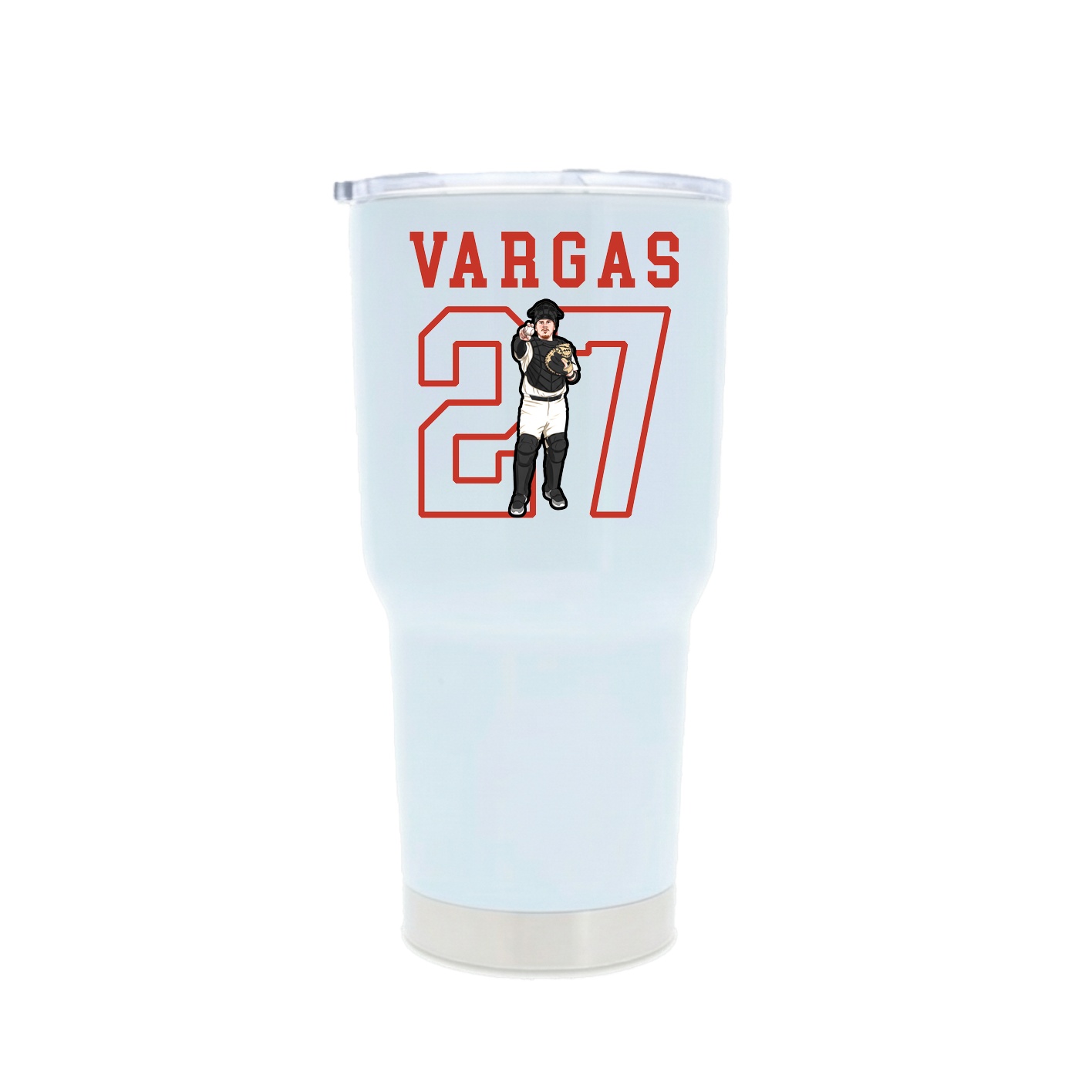 30oz Stainless Steel Tumbler — Shirsey in White