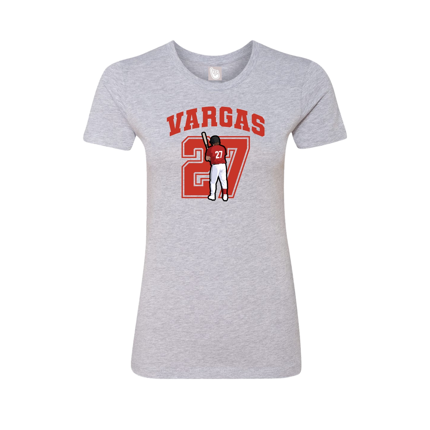 Fitted Women's Tee — Number in Grey