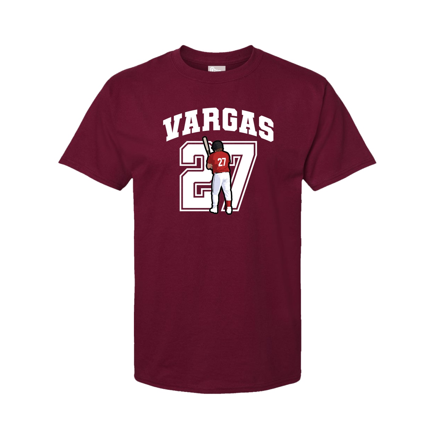 Youth Tee — Number in Cardinal