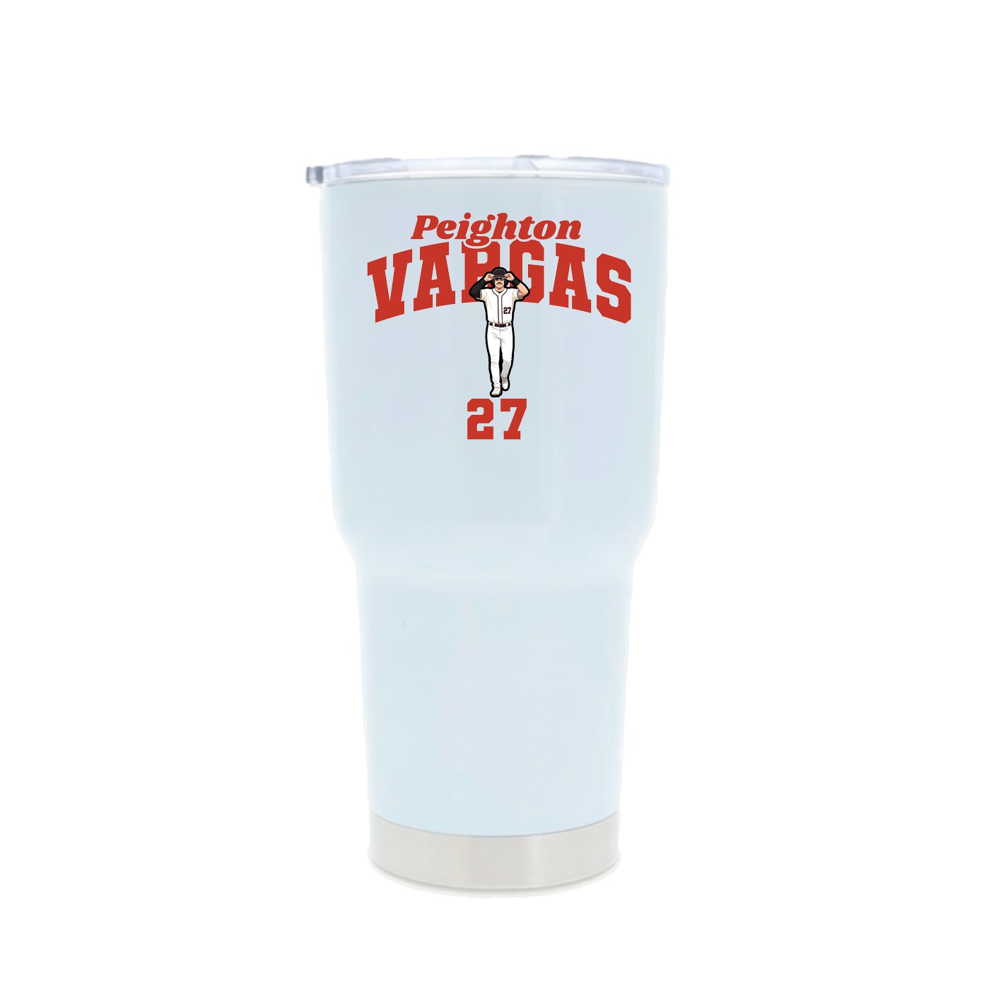 30oz Stainless Steel Tumbler — Signature Arch in White