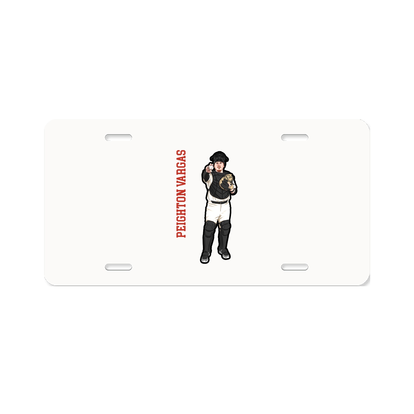License Plate — Name Vertical in Classic