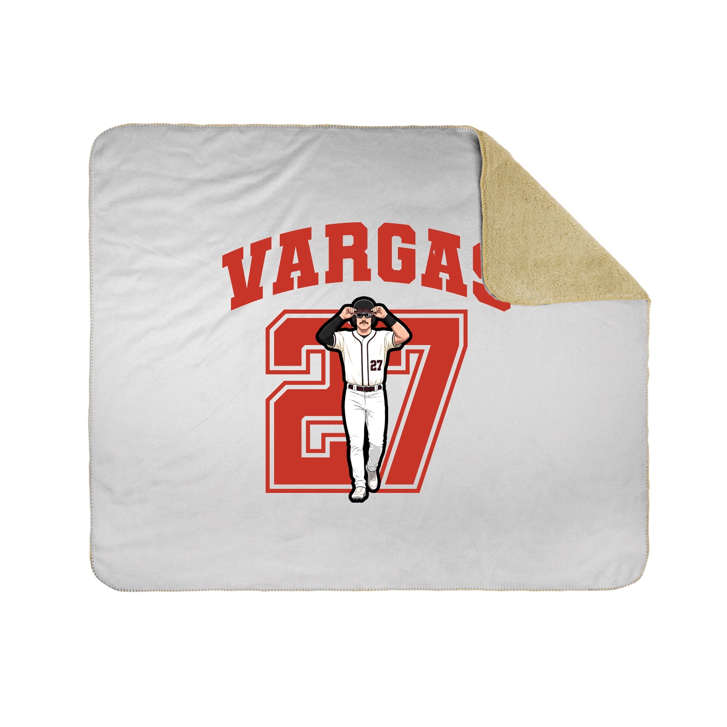 Throw Blanket — Number in White