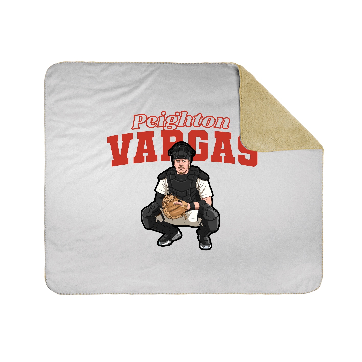 Throw Blanket — Name Arch in White