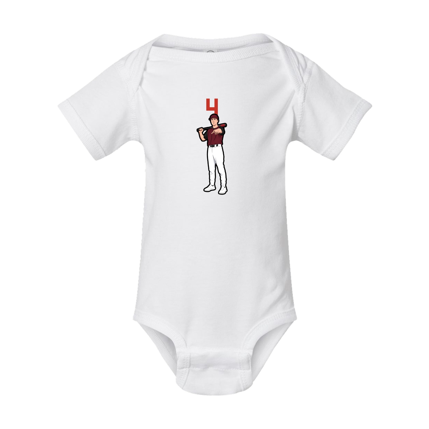 Baby Onesie — Number Top in White