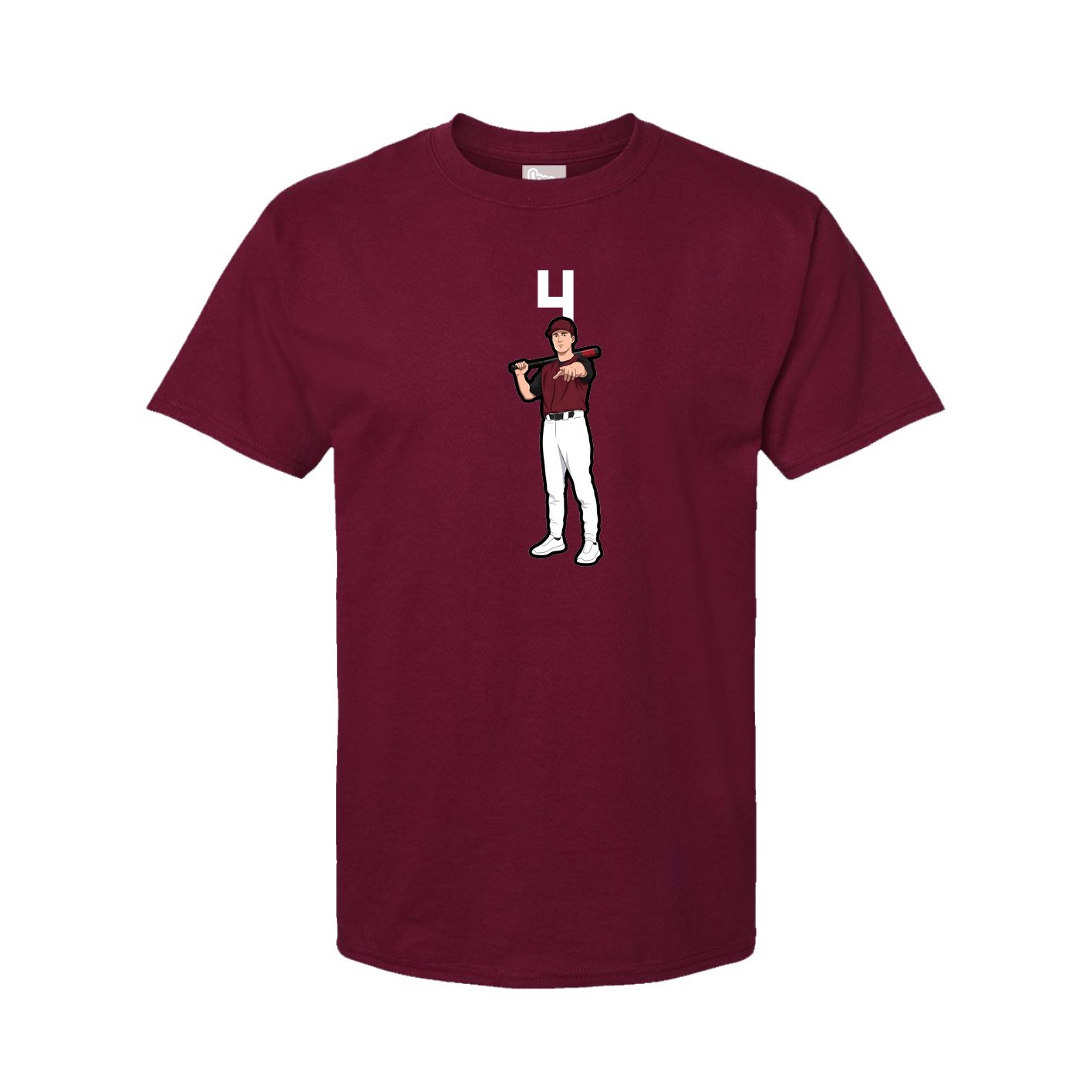 Tee — Number Top in Cardinal